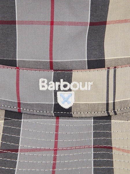 Barbour Logo Embroidered Checked Bucket Hat