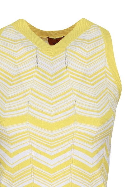 Missoni Zig-Zag Pattern V-Neck Knitted Vest