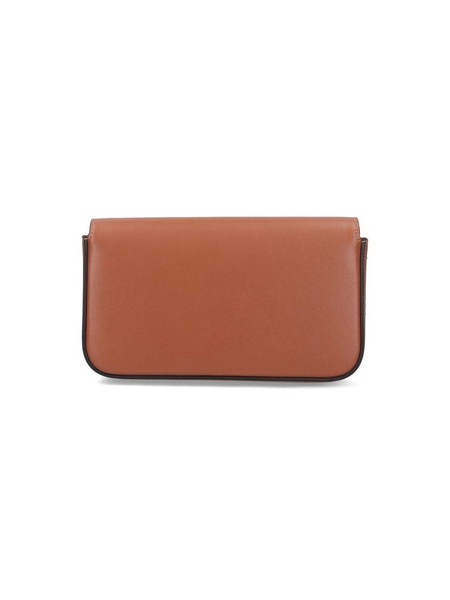 't Timeless' Brown Crossbody Bag With Logo Detail In Smooth Leather Woman