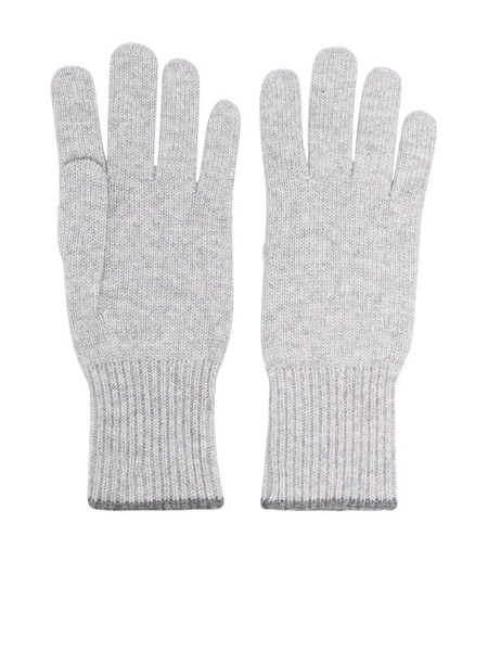 Brunello Cucinelli Contrasting-Trim Knitted Gloves