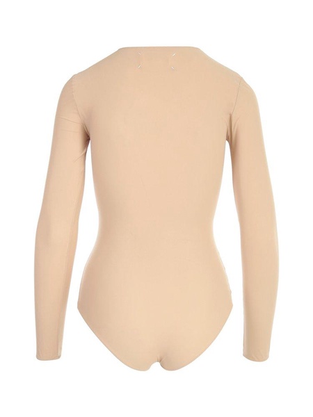 Maison Margiela Four-Stitch Long-Sleeve Bodysuit