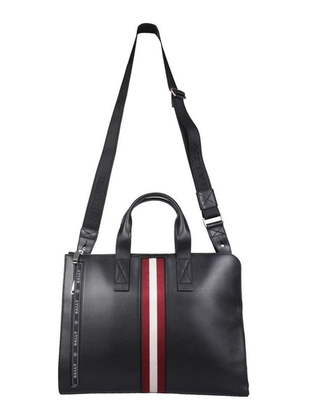 Bally Logo Stripe Detailed Business Bag