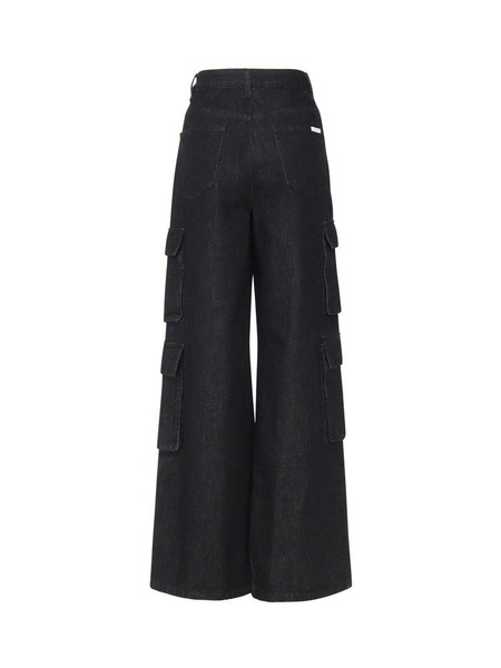 Self-Portrait High-Waist Cargo Jeans