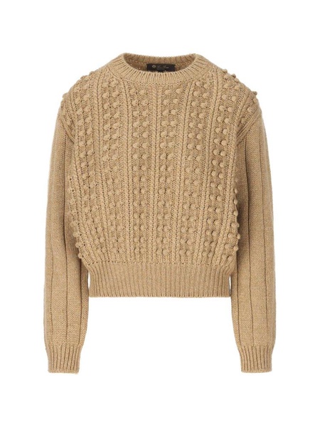 Loro Piana Stud Knitted Crewneck Jumper