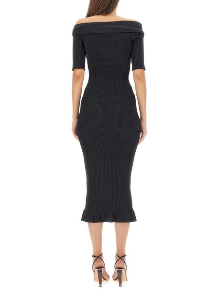 Philosophy Di Lorenzo Serafini Bow Detailed Off-Shoulder Dress