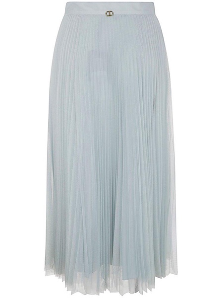 TWINSET Pleated Tulle Long Skirt