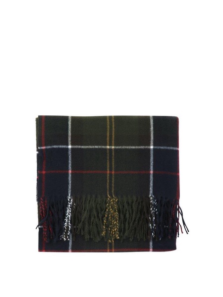 Barbour Checked Fringed Edge Scarf