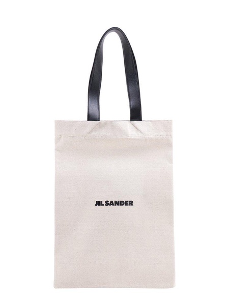 Jil Sander Logo Printed Top Handle Bag