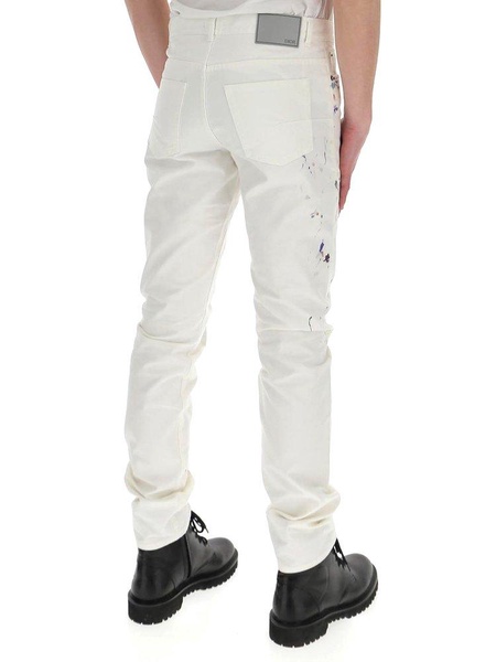 Dior Homme Paint Splatter Slim-Fit Jeans