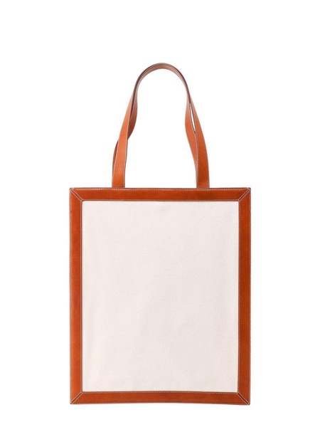 Jil Sander Logo Printed Open Top Tote Bag