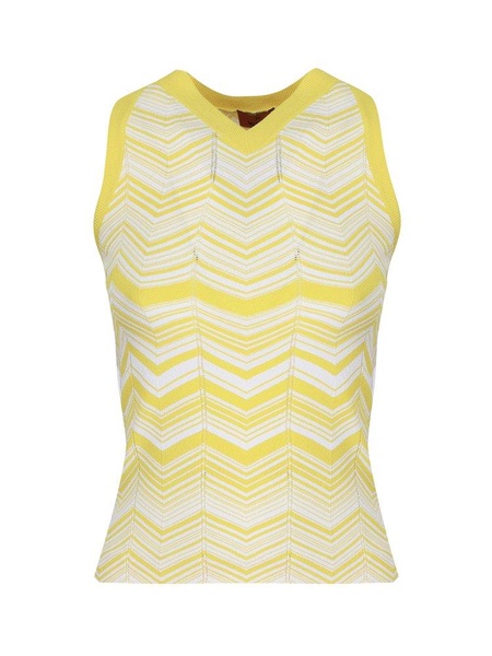 Missoni Zig-Zag Pattern V-Neck Knitted Vest