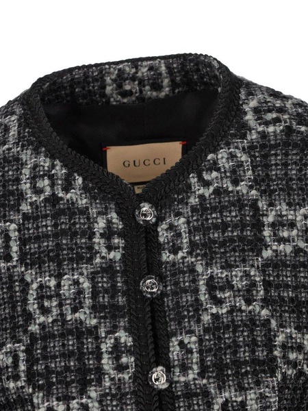 GG single-breasted wool-blend tweed jacket