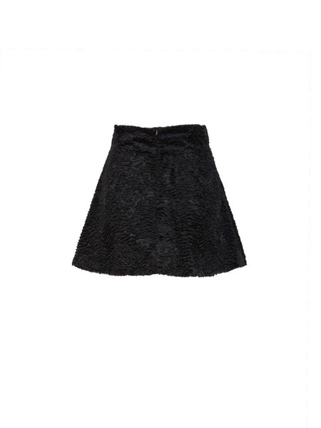 Casablanca Animal Motif Velvet Mini Skirt