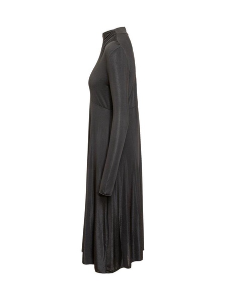 Jil Sander Pleated Long-Sleeved Midi Dress