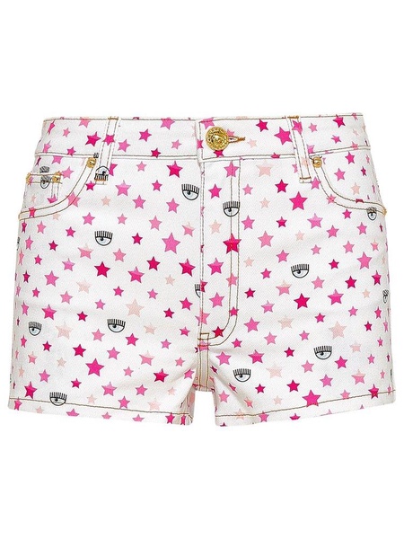 Chiara Ferragni Star Printed Logo-Patch Shorts