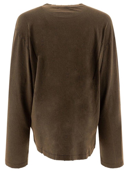 Acne Studios Logo Detailed Long Sleeved T-Shirt