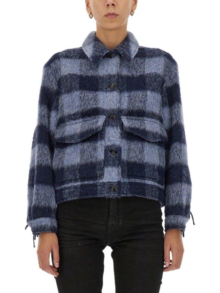 Woolrich Check-Pattern Buttoned Shirt Jacket