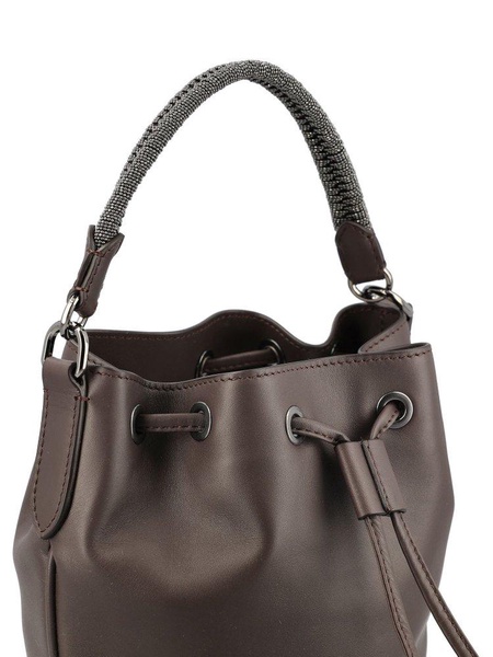 Brunello Cucinelli Monili Braided Bucket Bag