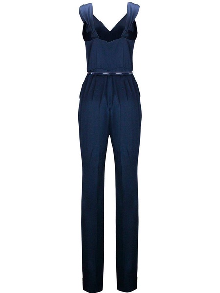 Max Mara V-Neck Belted Waist Jumpsuit