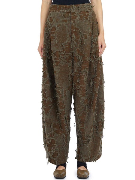 Uma Wang Distressed Wide Leg Pants