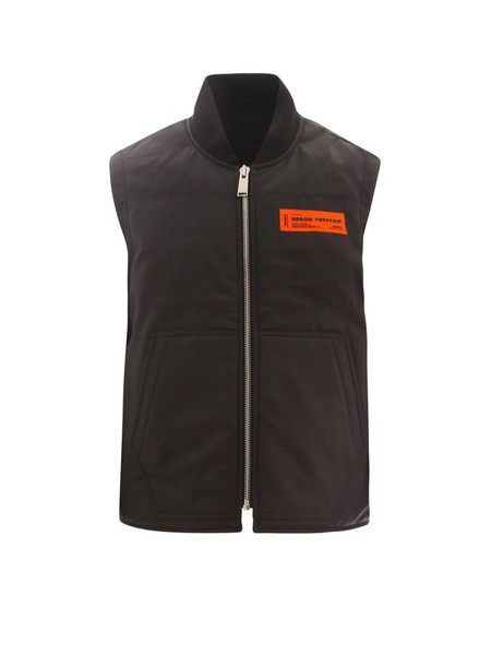 Heron Preston Logo Patched Zip-Up Vest