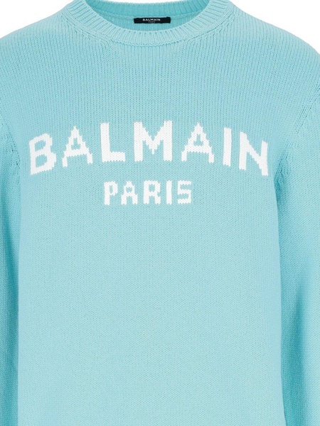 Balmain Logo Intarsia-Knit Jumper