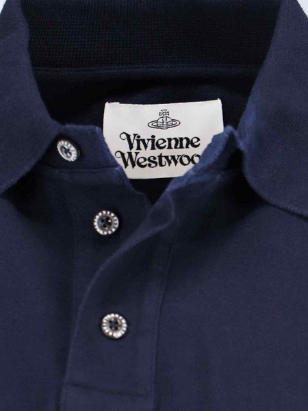 Vivienne Westwood Logo Embroidered Long-Sleeved Polo Shirt