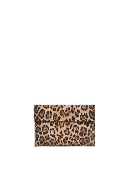 Alexander McQueen Skull Leopard Print Clutch Bag