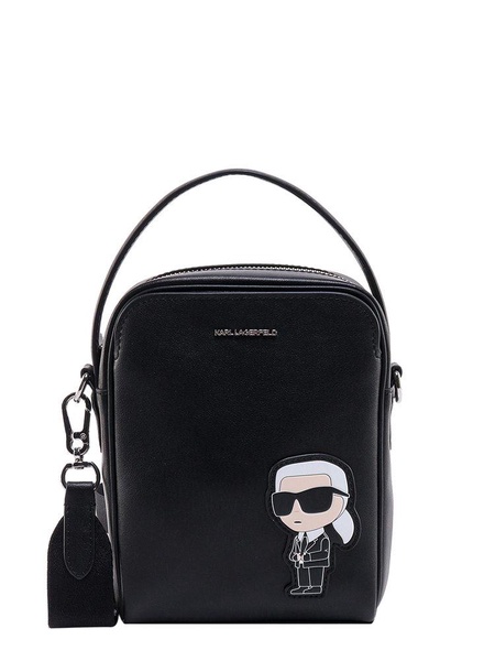 Karl Lagerfeld Logo Plaque Zip-Up Tote Bag