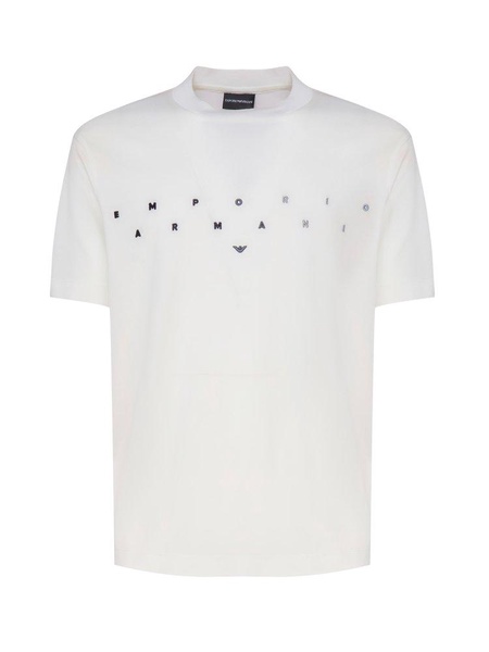 Emporio Armani Logo-Embroidered Crewneck T-Shirt