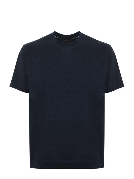 Emporio Armani Logo-Jacquard Crewneck T-Shirt