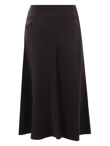 Loro Piana Bull Pleated High-Rise Midi Skirt