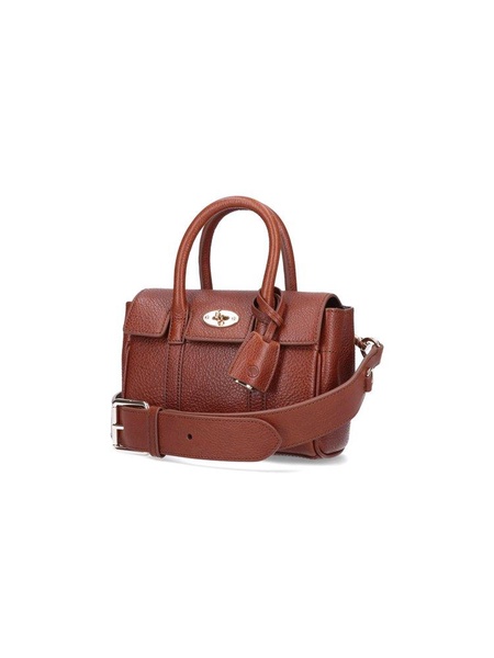 Mulberry Bayswater Logo-Engraved Mini Satchel Bag