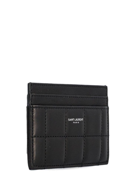 Saint Laurent Paris Quilted Card Case