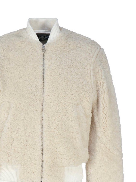 Jacquemus Le Blouson Pilou Shearling Bomber Jacket