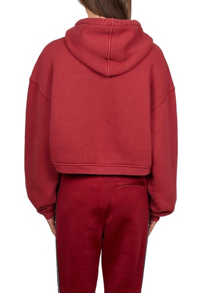 Alexander Wang Long Sleeved Drawstring Cropped Hoodie