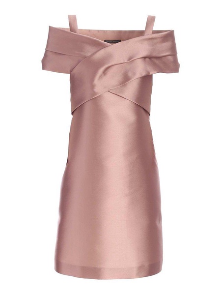 Weave detail dress in antique pink