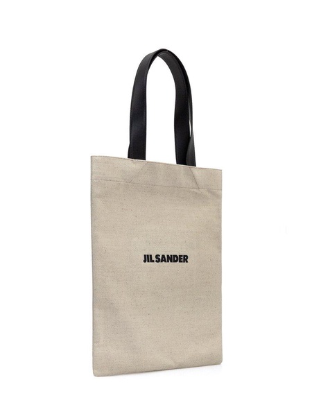 Jil Sander Logo Detailed Rectangular Tote Bag