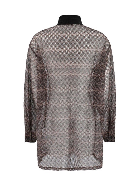 Missoni Lame Lace Pattern Oversized Shirt