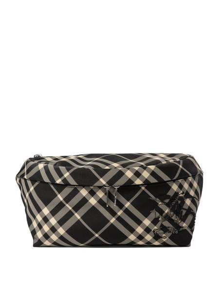 Burberry Equestrian Knight Motif Checked Belt Bag