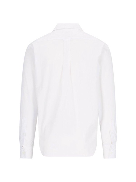 Maison Kitsuné Fox Embroidered Buttoned Shirt