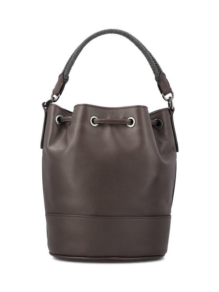 Brunello Cucinelli Monili Braided Bucket Bag