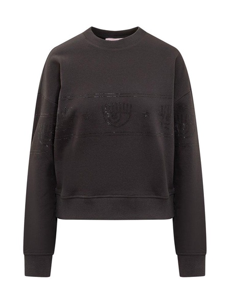 Chiara Ferragni Eyelike Detailed Crewneck Sweatshirt