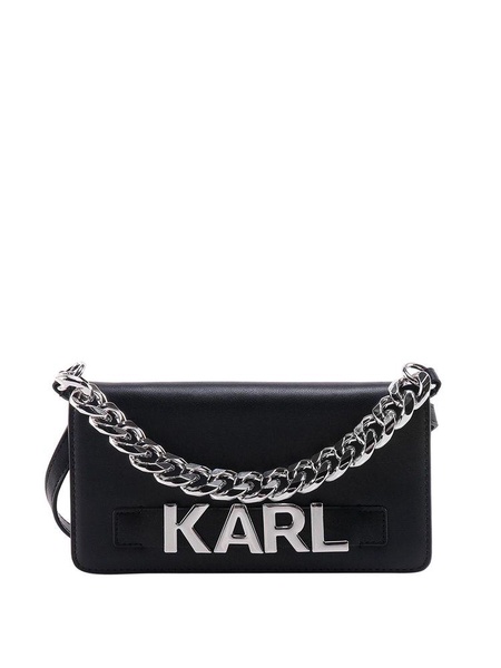 Karl Lagerfeld Logo Plaque Chain-Link Phone Case