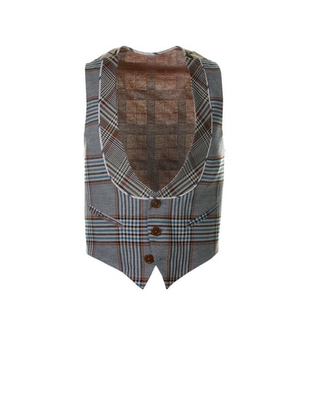 Vivienne Westwood V-Neck Buttoned Checked Vest