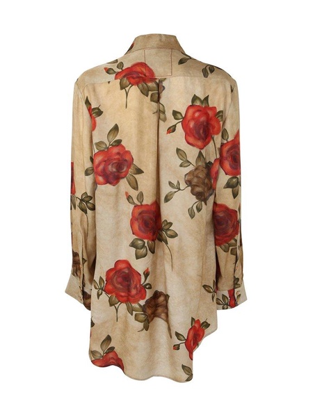 Uma Wang Floral Printed Buttoned Blouse