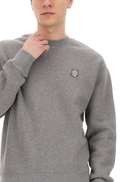 Maison Kitsuné Fox Head Patch Crewneck Sweatshirt