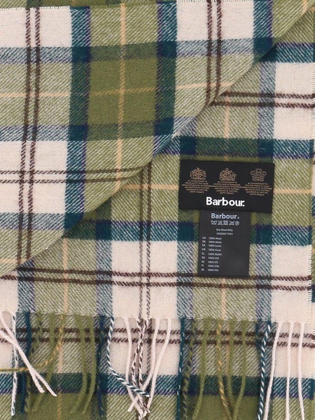 Barbour Tartan Checked Fringed Scarf