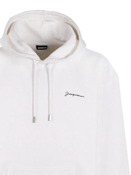 Jacquemus Logo Embroidered Drawstring Hoodie