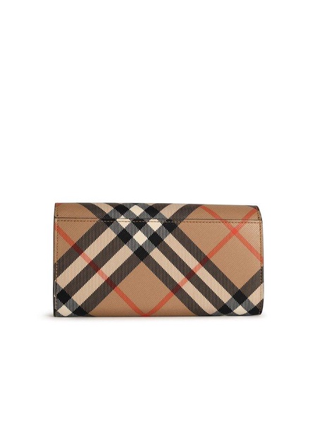 Continental Check Wallet Wallets & Card Holders Beige